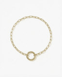 Modern Paperclip solid gold bracelet — alternate view