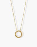 Alya Stone Classic Cable Chain Connector Necklace in solid gold