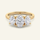 Celeste Oval Three Stone Lab Grown Diamond Ring