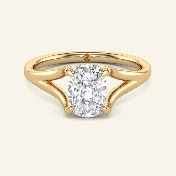 Esme Elongated Cushion Split Shank Lab Grown Diamond Ring