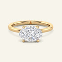 June Oval East-West Classic Solitaire Lab Grown Diamond Ring