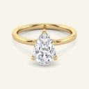 June Pear Classic Solitaire Lab Grown Diamond Ring