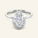 Remi Oval Bezel Solitaire Lab Grown Diamond Ring