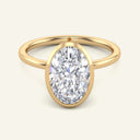 Remi Oval Bezel Solitaire Lab Grown Diamond Ring