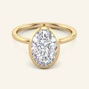 Remi Oval Bezel Solitaire Lab Grown Diamond Ring