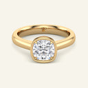 Terra Cushion Heavy Bezel Lab Grown Diamond Ring