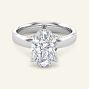 Titan Oval Wide Shank Solitaire Lab Grown Diamond Ring
