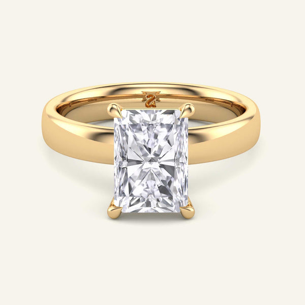 Titan Radiant Wide Shank Solitaire Lab Grown Diamond Ring