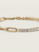 Harper Chain Link Baguette Tennis Lab Diamond Bracelet