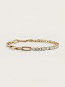 Harper Chain Link Baguette Tennis Lab Diamond Bracelet