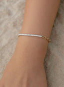 Harper Chain Link Baguette Tennis Lab Diamond Bracelet