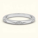 Cedar 2mm Lab Diamond Ring in white gold featuring micro-pavé diamonds set in a shimmering eternity style. Ideal for modern wedding or stacking.