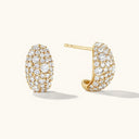 Quinn Lab Diamond Dome Pavé Huggie Earrings