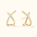 Theo Lab Diamond X Stud Earrings