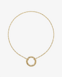 Alya Stone classic cable chain carabiner bracelet in 9k solid gold