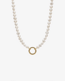 Alya Stone Baroque Pearl Connector Necklace, a baroque pearl on a solid gold connector chain