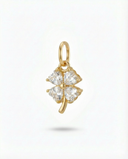 HEART CLOVER LAB GROWN DIAMOND CHARM