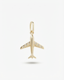 WORLD TRAVELER AIRPLANE LAB GROWN DIAMOND CHARM