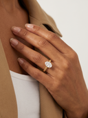 Bianca Oval Ribbed Band — on-model