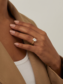Bianca Oval Ribbed Band — on-model