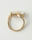 Crest Round Pear Toi et Moi Lab Grown Diamond Ring