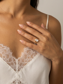 Esme Oval Split Shank — on-model