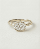 Mira Oval Half Bezel Solitaire Lab Grown Diamond Ring