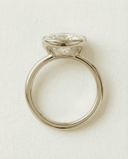 Mira Oval Half Bezel Solitaire Lab Grown Diamond Ring