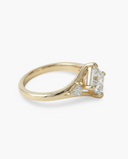 Paragon Asscher Three Stone Diamond Ring