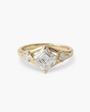 Paragon Asscher Three Stone Diamond Ring