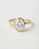 Remi Oval Bezel Solitaire Lab Grown Diamond Ring