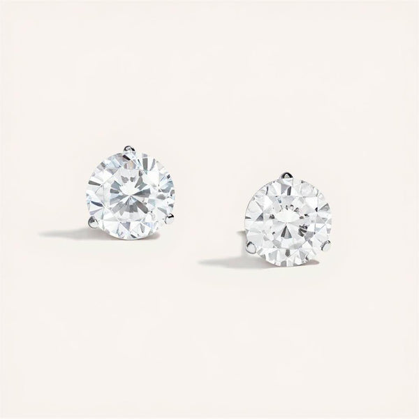 Round Lab Diamond Martini Stud Earrings (1 ctw)