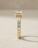 Vesper East-West Emerald Baguette Lab Grown Diamond Ring