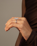 Aura Marquise Hidden Halo Solitaire Diamond Ring