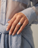 Aura Radiant Hidden Halo Solitaire Diamond Ring