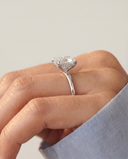 Aura Radiant Hidden Halo Solitaire Diamond Ring