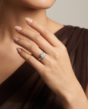 Aura Round Hidden Halo Solitaire Diamond Ring