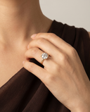 Aura Round Hidden Halo Solitaire Diamond Ring
