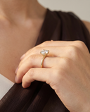 Aura Round Hidden Halo Solitaire Diamond Ring