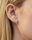 STARLIGHT CLUSTER HUGGIE HOOP LAB GROWN DIAMOND EARRINGS