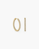 BRILLIANT HOOP PAVÉ LAB GROWN DIAMOND EARRINGS