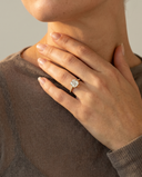 Cora Asscher Cathedral Pavé Solitaire Diamond Ring