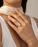 Cora Marquise Cathedral Pavé Solitaire Diamond Ring