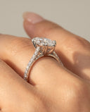Cora Marquise Cathedral Pavé Solitaire Diamond Ring