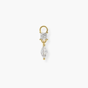 PRINCESS DUET MARQUISE LAB GROWN DIAMOND EARRING CHARM