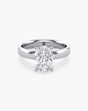 Titan Elongated Cushion Wide Shank Solitaire Diamond Ring