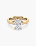 Titan Elongated Cushion Wide Shank Solitaire Diamond Ring