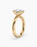 Titan Elongated Cushion Wide Shank Solitaire Diamond Ring
