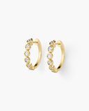 Reyna Lab Diamond Bezel Huggie Hoop Earrings
