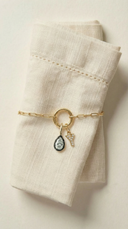 NOIR PEAR DIAMOND CHARM PENDANT